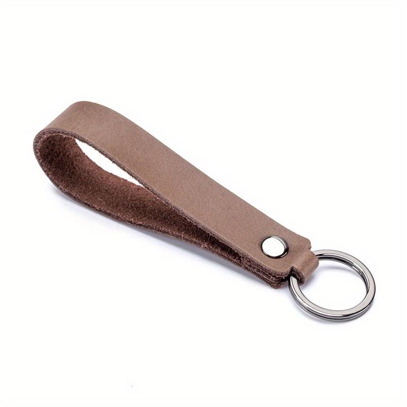 Car Keychain Men's Leather Case Small Gift Faux Leather Hanging Buckle