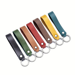 Car Keychain Men's Leather Case Small Gift Faux Leather Hanging Buckle
