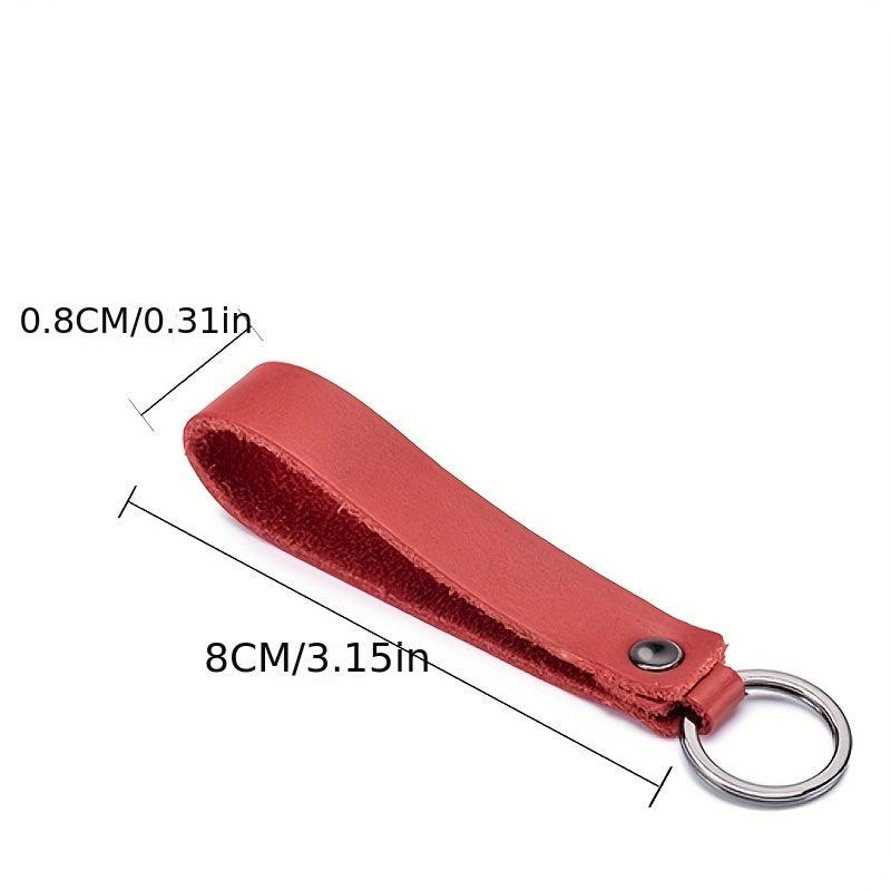 Car Keychain Men's Leather Case Small Gift Faux Leather Hanging Buckle