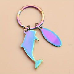 Colorful Dolphin Keychain for Men Creative Men's Car Key Chain