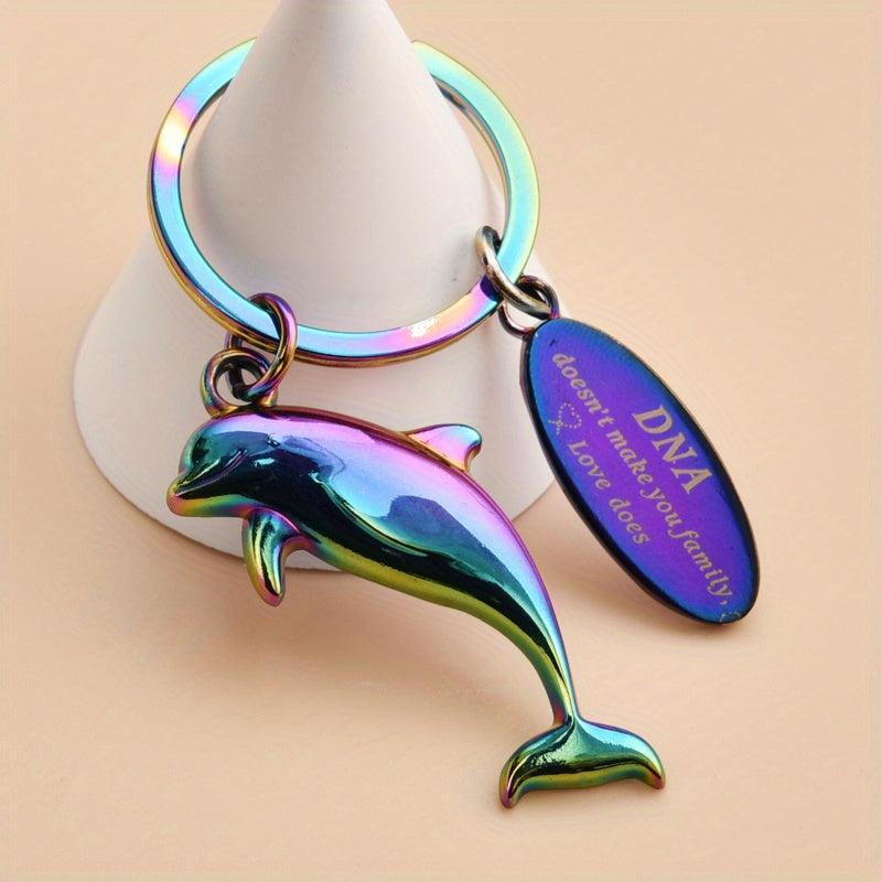 Colorful Dolphin Keychain for Men Creative Men's Car Key Chain