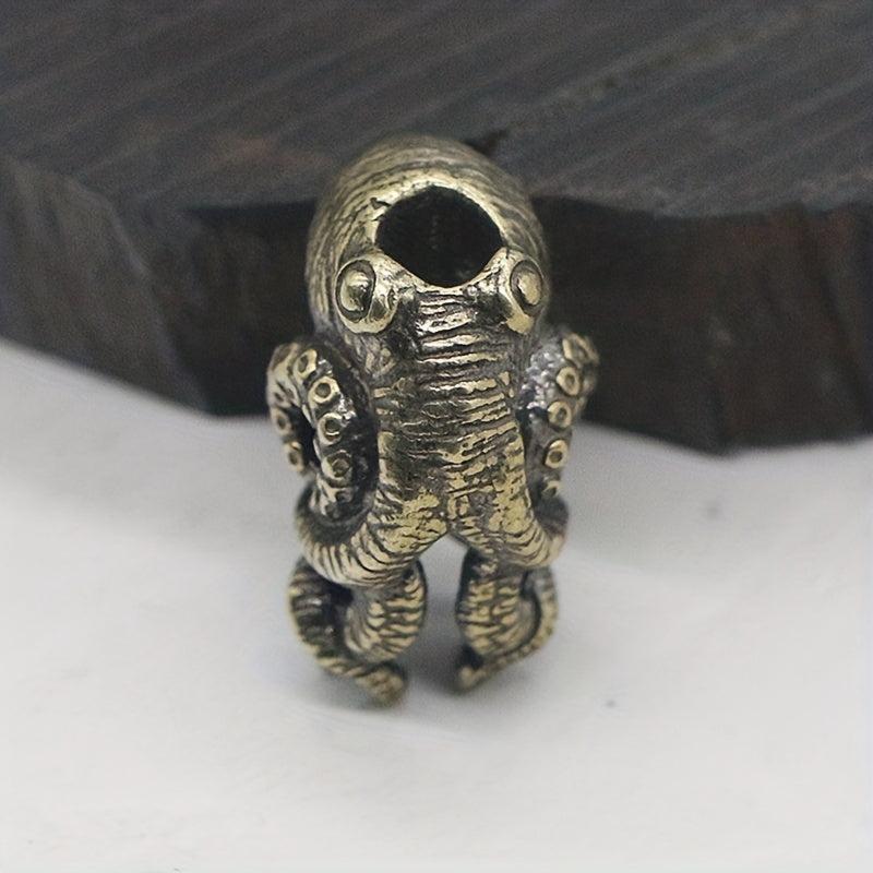 Brass Octopus Pendant Key Chain DIY Umbrella Rope Pendant