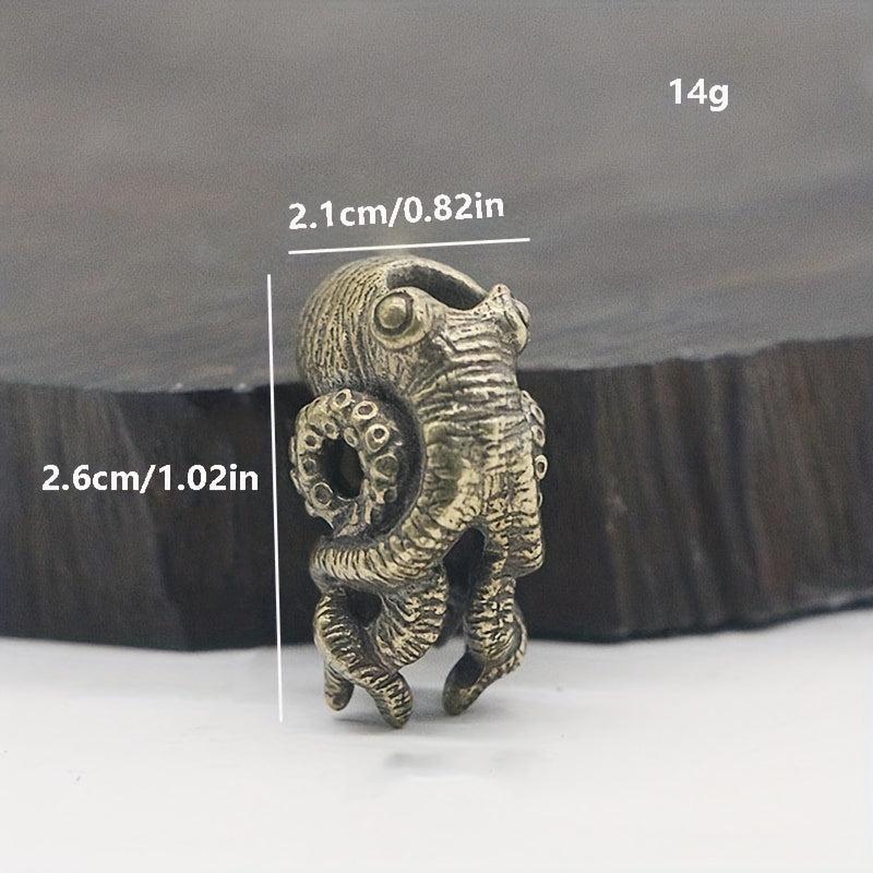 Brass Octopus Pendant Key Chain DIY Umbrella Rope Pendant