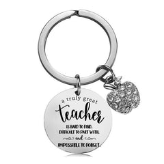 Teacher's Holiday Graduation Christmas Gift Stainless Steel Keychain