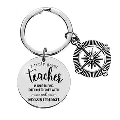 Teacher's Holiday Graduation Christmas Gift Stainless Steel Keychain