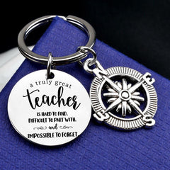 Teacher's Holiday Graduation Christmas Gift Stainless Steel Keychain