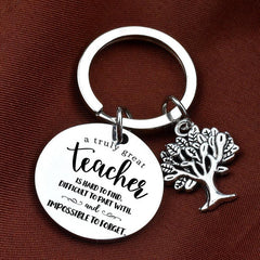 Teacher's Holiday Graduation Christmas Gift Stainless Steel Keychain
