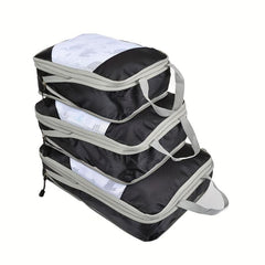 4Pcs Mesh Travel Packing Cubes Storage Bag Set Organizers For Clothes Shoes