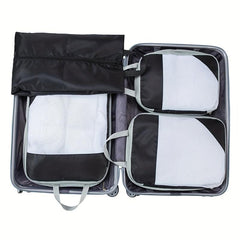 4Pcs Mesh Travel Packing Cubes Storage Bag Set Organizers For Clothes Shoes