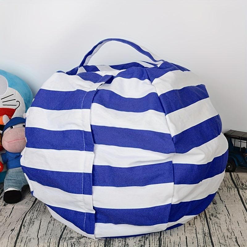 Striped Pattern Toy Storage Bag Large Capacity Organizer