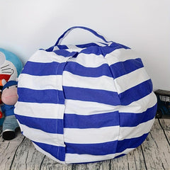 Striped Pattern Toy Storage Bag Large Capacity Organizer