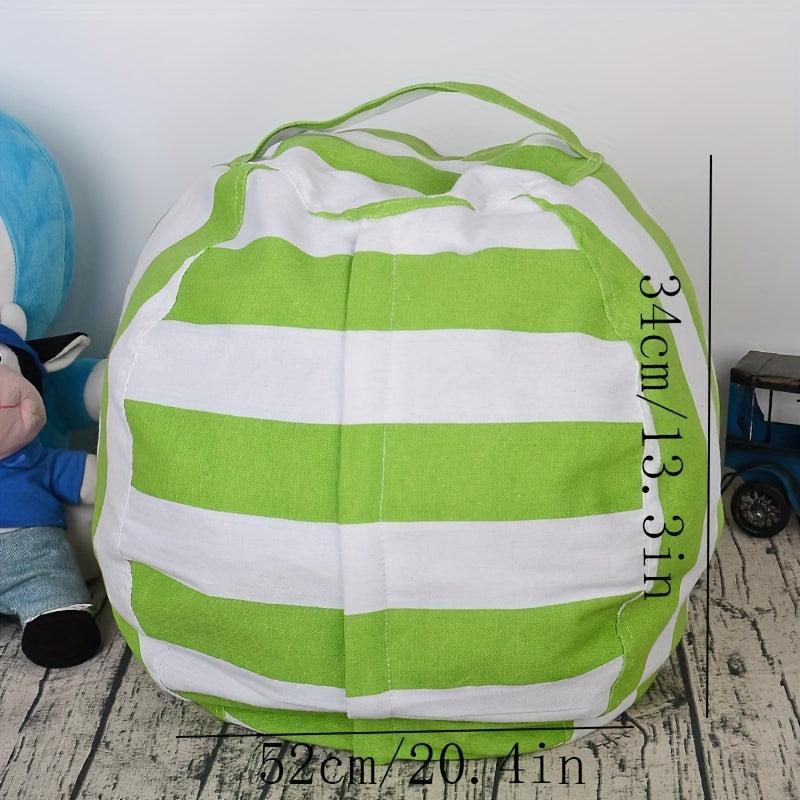 Striped Pattern Toy Storage Bag Large Capacity Organizer