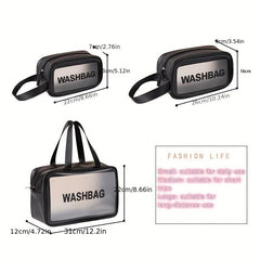 Transparent PVC Cosmetic Bag Waterproof Travel Toiletry Wash Bag
