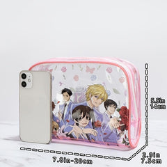 Anime Pattern Clear Zipper Cosmetic Bag for Travel Toiletries