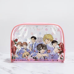 Anime Pattern Clear Zipper Cosmetic Bag for Travel Toiletries
