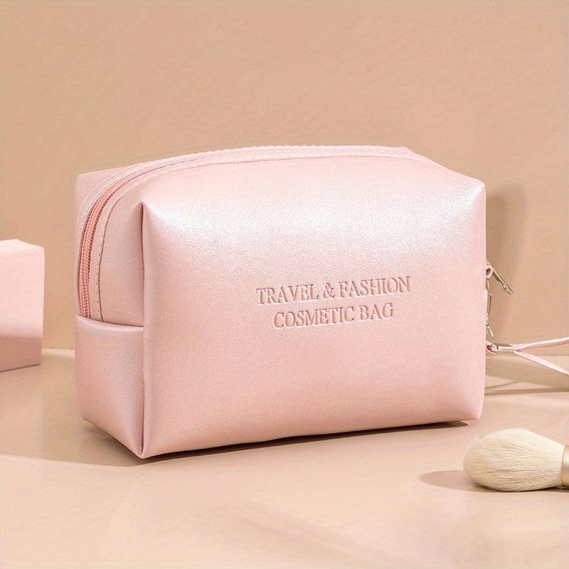 Waterproof Cosmetic Bag PU Leather Makeup Storage Organizer Lightweight