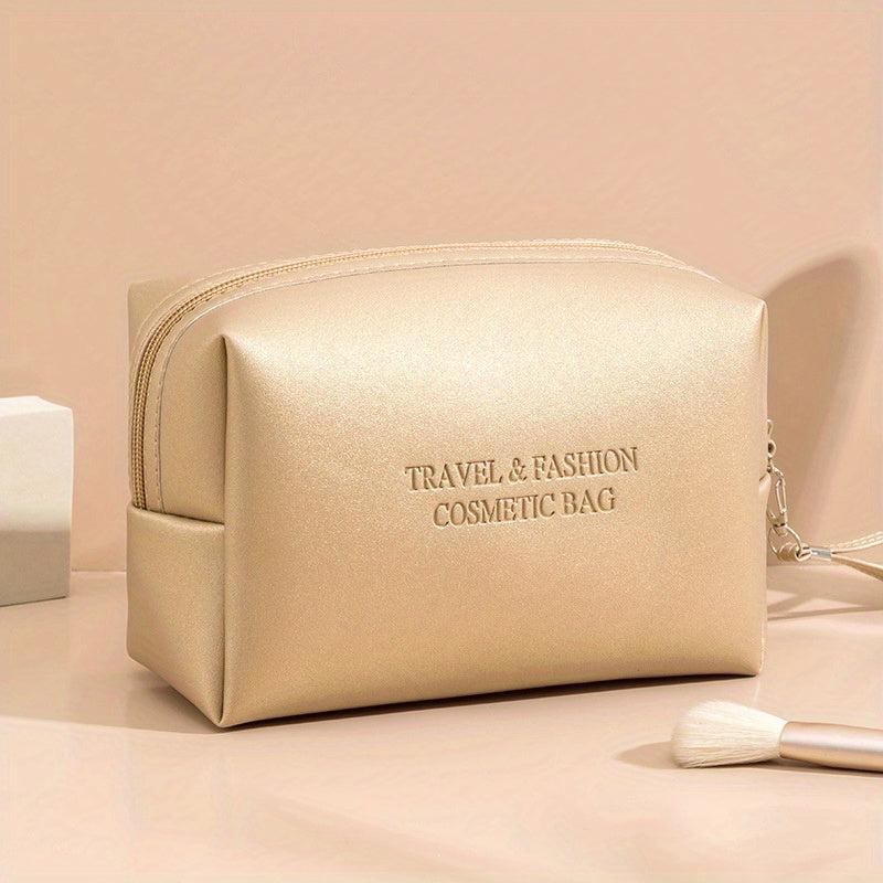 Waterproof Cosmetic Bag PU Leather Makeup Storage Organizer Lightweight