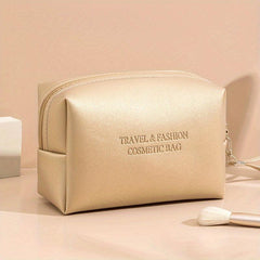 Waterproof Cosmetic Bag PU Leather Makeup Storage Organizer Lightweight