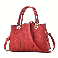 Classic Tote Shoulder Zipper Bag All Match Satchel Bag For Work
