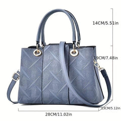 Classic Tote Shoulder Zipper Bag All Match Satchel Bag For Work