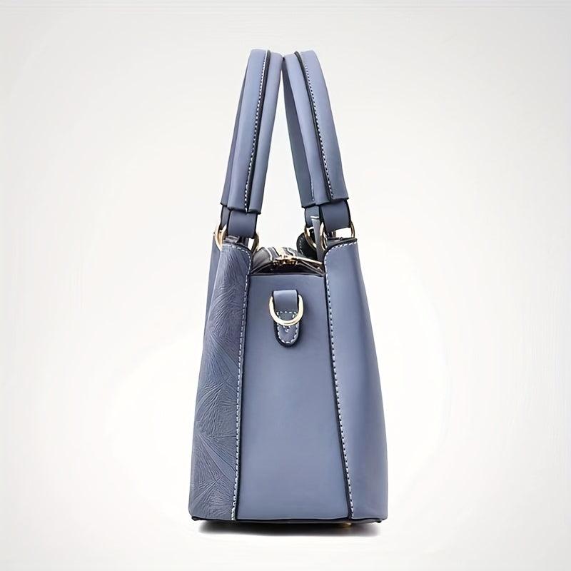 Classic Tote Shoulder Zipper Bag All Match Satchel Bag For Work