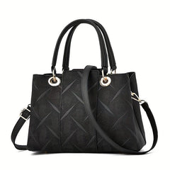 Classic Tote Shoulder Zipper Bag All Match Satchel Bag For Work