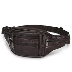 Leather Waist Bag First Layer Cowhide Mobile Phone Bag