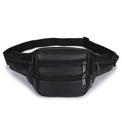 Leather Waist Bag First Layer Cowhide Mobile Phone Bag