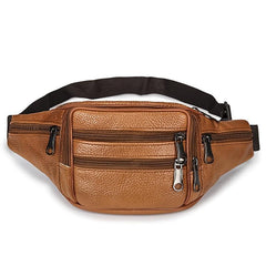 Leather Waist Bag First Layer Cowhide Mobile Phone Bag