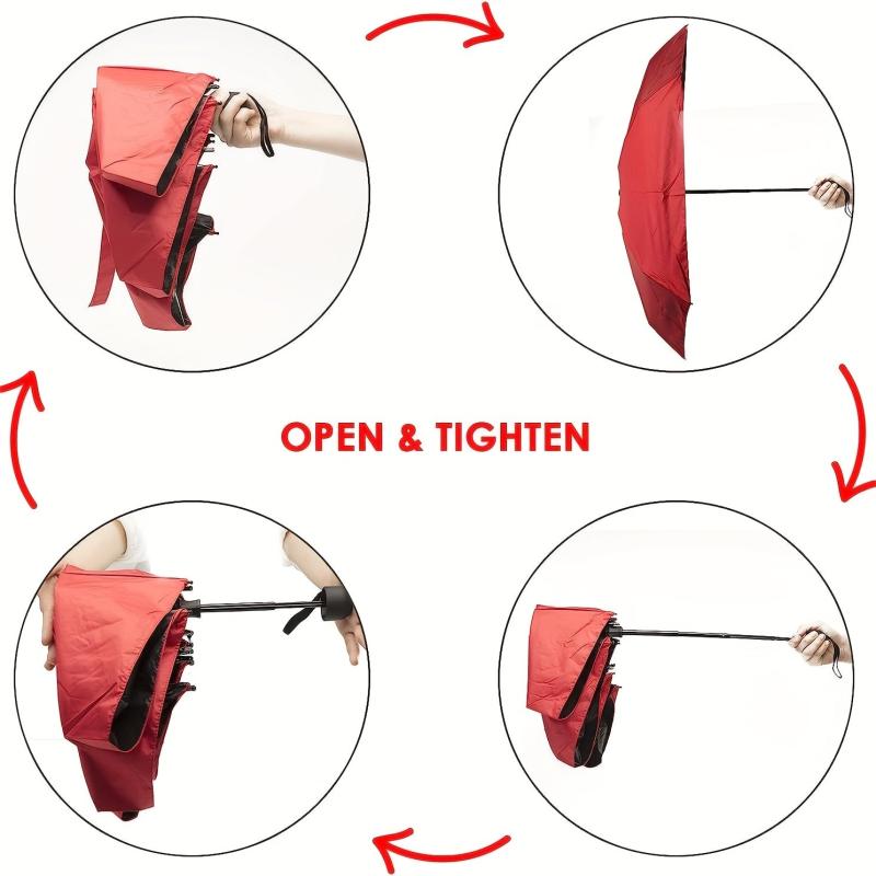 Portable Travel Mini Umbrella Sturdy Compact Sun Windproof Rainproof