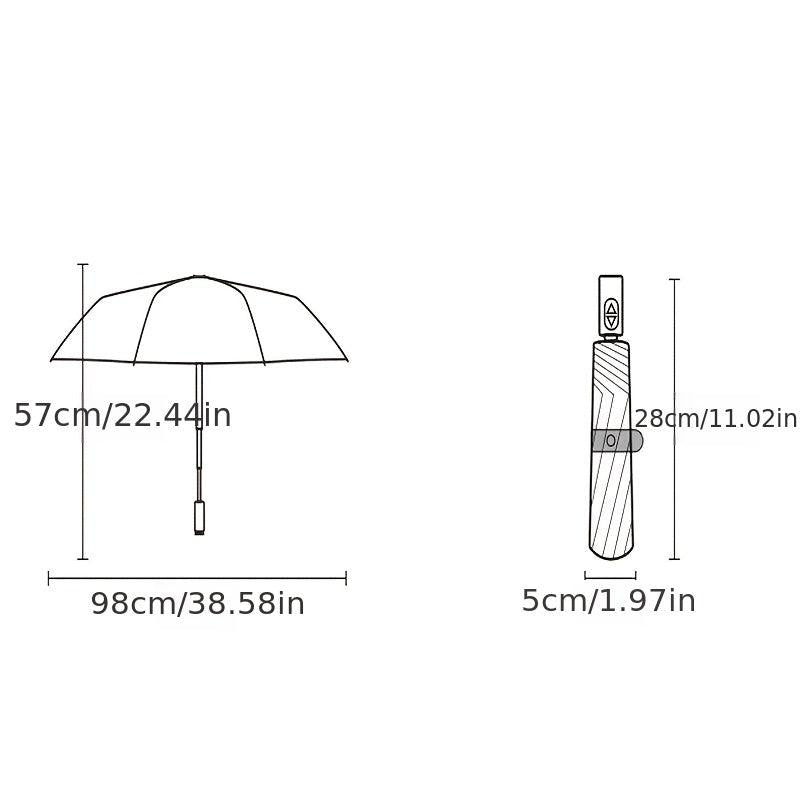 Automatic Manual Sunscreen UV Protection Tri-fold Umbrella