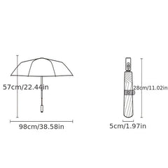 Automatic Manual Sunscreen UV Protection Tri-fold Umbrella