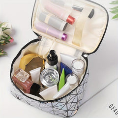 Geometric Pattern Makeup Zipper Handbag Travel Storage Bag
