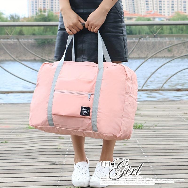 Portable Duffle Bag Zipper Luggage Foldable Handbag