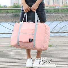 Portable Duffle Bag Zipper Luggage Foldable Handbag