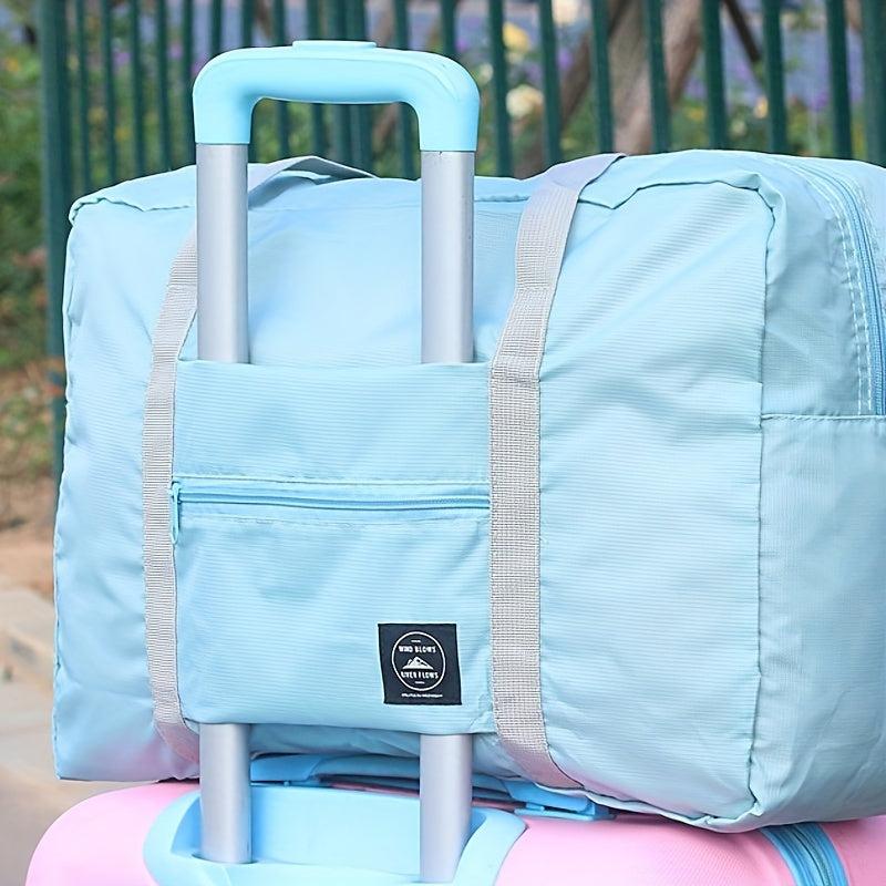 Portable Duffle Bag Zipper Luggage Foldable Handbag