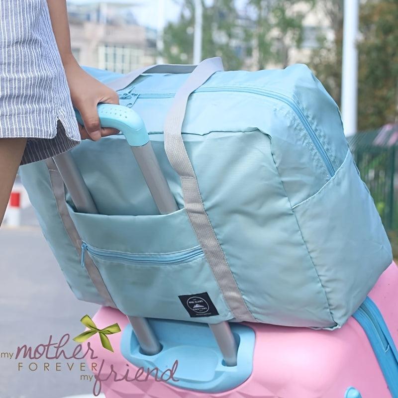 Portable Duffle Bag Zipper Luggage Foldable Handbag