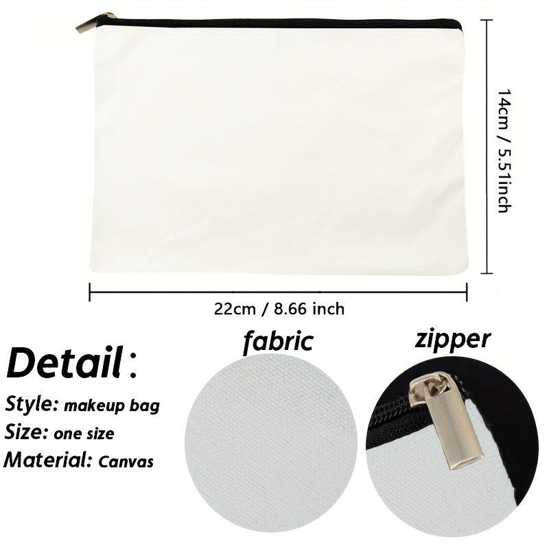 Bride Print Zipper Make Up Bag Canvas Travel Toiletry Organizer