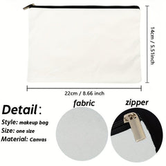 Bride Print Zipper Make Up Bag Canvas Travel Toiletry Organizer