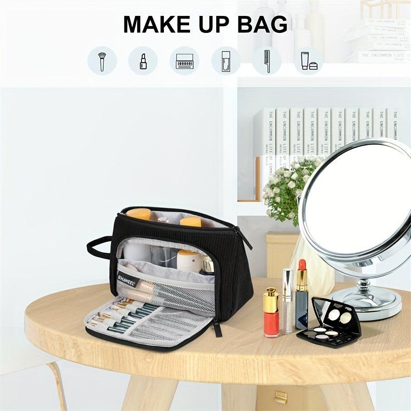 Zipper Cosmetic Organizer Travel Makeup Pouch Portable Bag