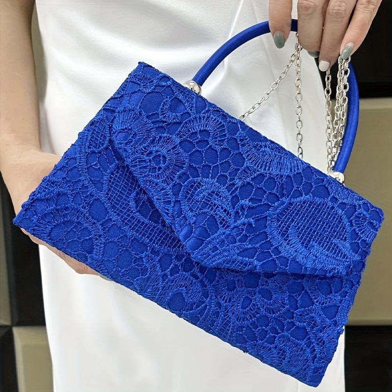 Flower Lace Evening Bag Clutch Purse for Wedding Party