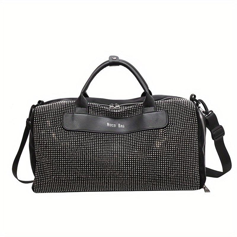 Rhinestone Travel Shoulder Bag Large Capacity Crossbody Handbag