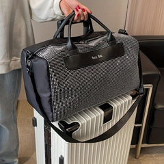 Rhinestone Travel Shoulder Bag Large Capacity Crossbody Handbag