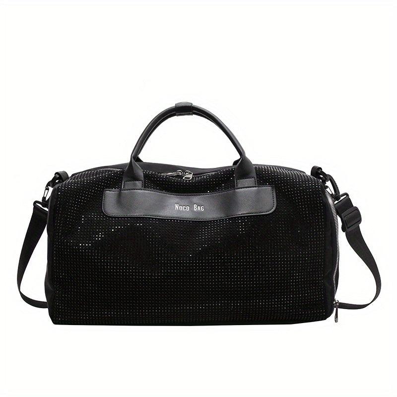 Rhinestone Travel Shoulder Bag Large Capacity Crossbody Handbag