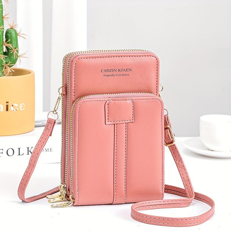 Vertical Layer Wallet Women Zipper Faux Leather Coin Purse