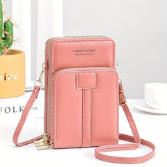 Vertical Layer Wallet Women Zipper Faux Leather Coin Purse