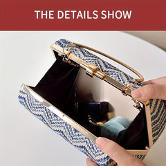 Chinese Style Straw Handbag Prom Purse Wedding Party Dinner