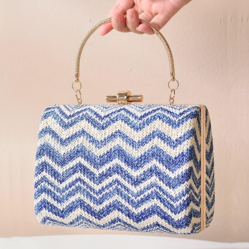 Chinese Style Straw Handbag Prom Purse Wedding Party Dinner