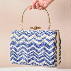 Chinese Style Straw Handbag Prom Purse Wedding Party Dinner