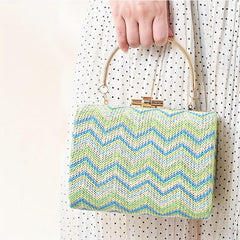 Chinese Style Straw Handbag Prom Purse Wedding Party Dinner